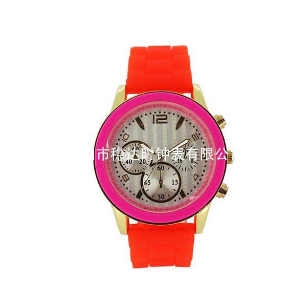 流行紅色硅膠帶手表