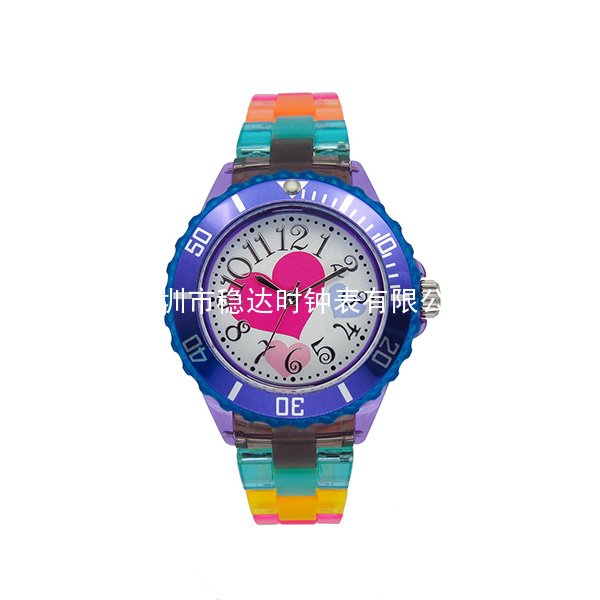 多色朔料帶手表定制