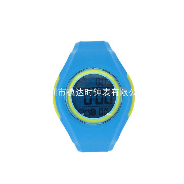 藍(lán)色硅膠電子表工廠