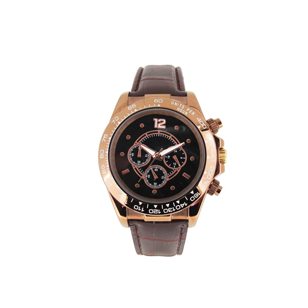 穩(wěn)達時不銹鋼時尚商務六針多功能石英手表定做