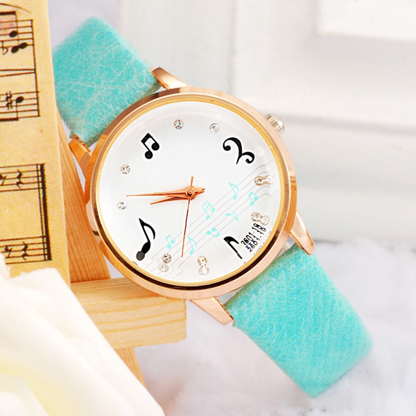 手表批發(fā)廠家供應音符女士可愛學生手表批發(fā)【穩(wěn)達時鐘表】