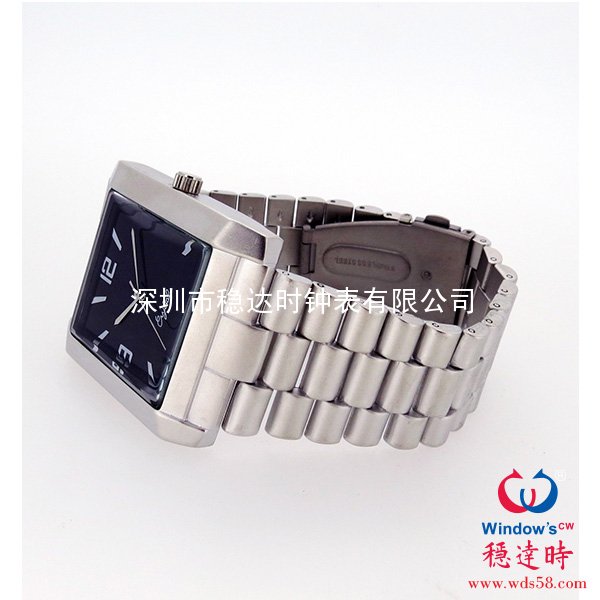 方形表殼合金帶手表