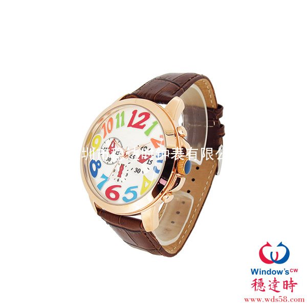 玫瑰金色時(shí)尚皮帶手表