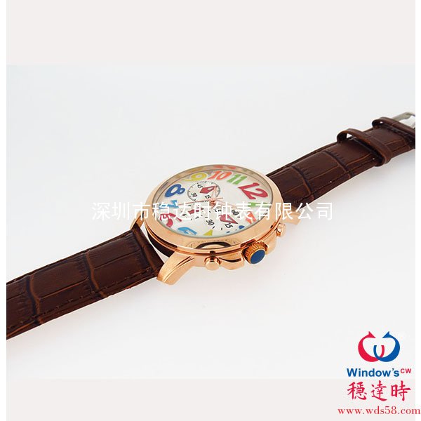 玫瑰金色時(shí)尚皮帶手表