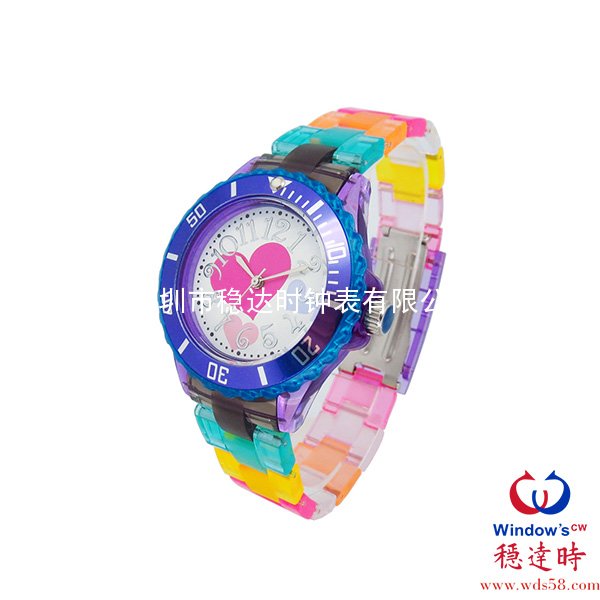 多色朔料帶手表