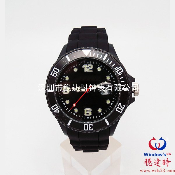 朔料殼硅膠帶手表批發(fā)