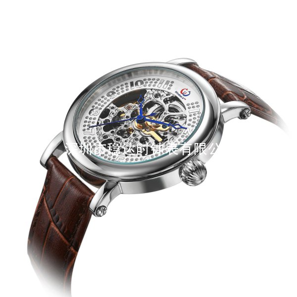 穩(wěn)達(dá)時專業(yè)定制全自動鏤空男士機械商務(wù)禮品手表批發(fā)廠家