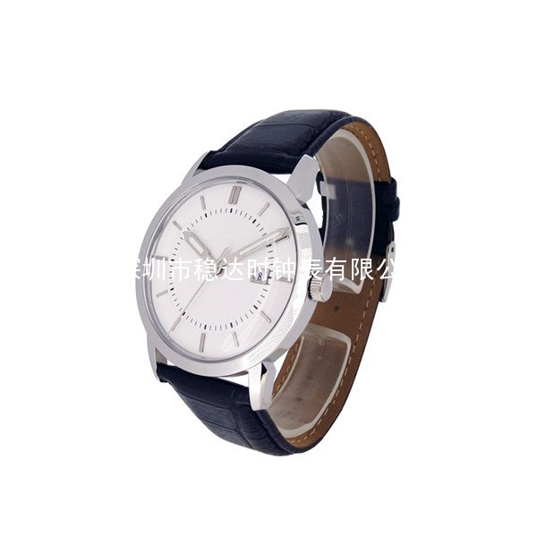 穩(wěn)達時簡約經(jīng)典不銹鋼男士皮帶石英手表定做