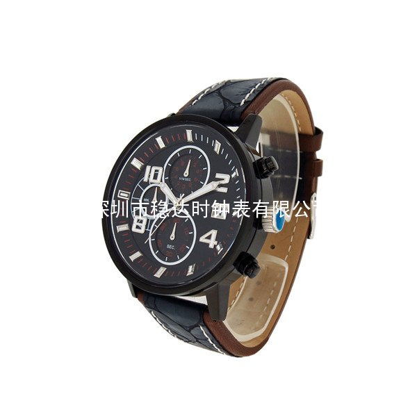 穩(wěn)達(dá)時(shí)高端不銹鋼真空電鍍男士多功能禮品手表批發(fā)