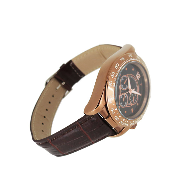 穩(wěn)達(dá)時(shí)不銹鋼時(shí)尚商務(wù)六針多功能石英手表定做