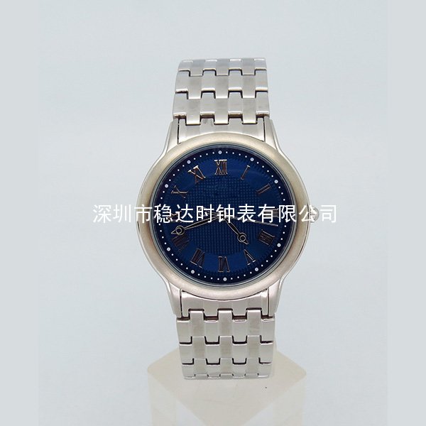 穩(wěn)達時不銹鋼殼帶促銷禮品手表定制