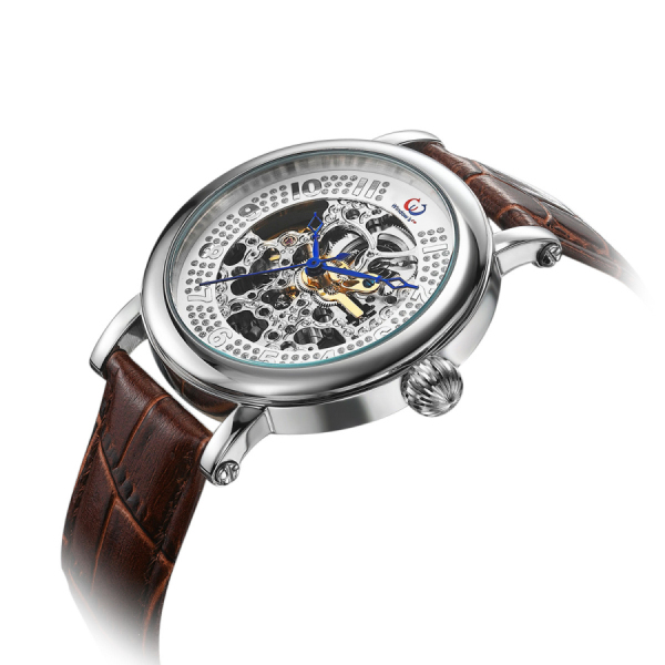 穩(wěn)達(dá)時(shí)專業(yè)定制全自動(dòng)鏤空男士機(jī)械商務(wù)禮品手表批發(fā)