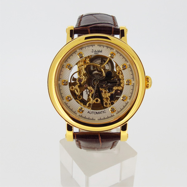 穩(wěn)達(dá)時(shí)高端大氣不銹鋼殼鏤空機(jī)械表