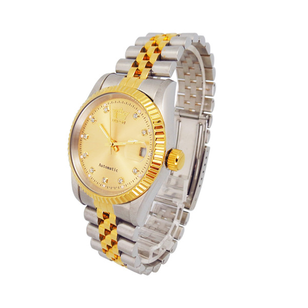 不銹鋼間金多功能日歷手表定制廠家