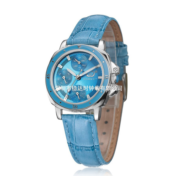 穩(wěn)達(dá)時(shí)新款多功能石英皮帶手表定做廠家