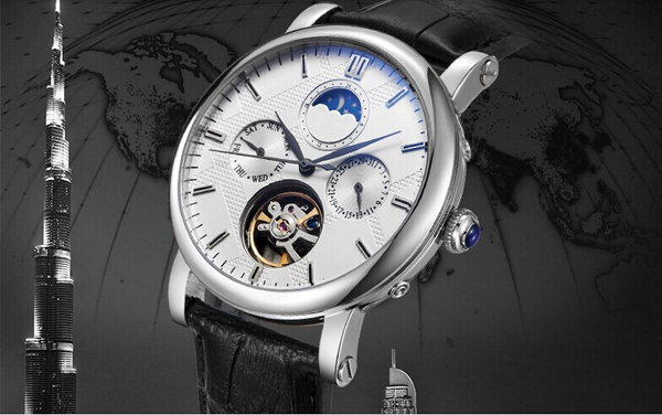 穩(wěn)達(dá)時(shí)手表定制廠家供應(yīng)不銹鋼男士多功能機(jī)械手表定制