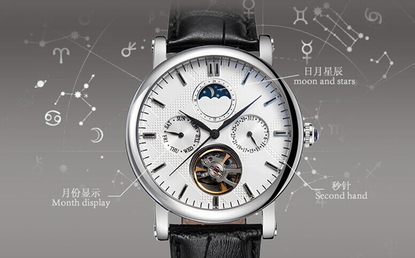 穩(wěn)達(dá)時(shí)手表定制廠家供應(yīng)不銹鋼男士多功能機(jī)械手表定制