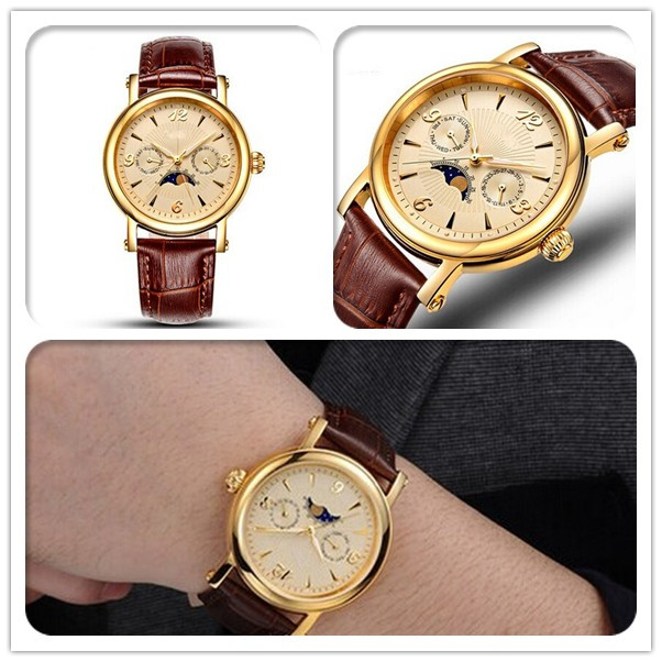 手表定制工廠供應(yīng)經(jīng)典男士多功能商務(wù)機(jī)械手表定制