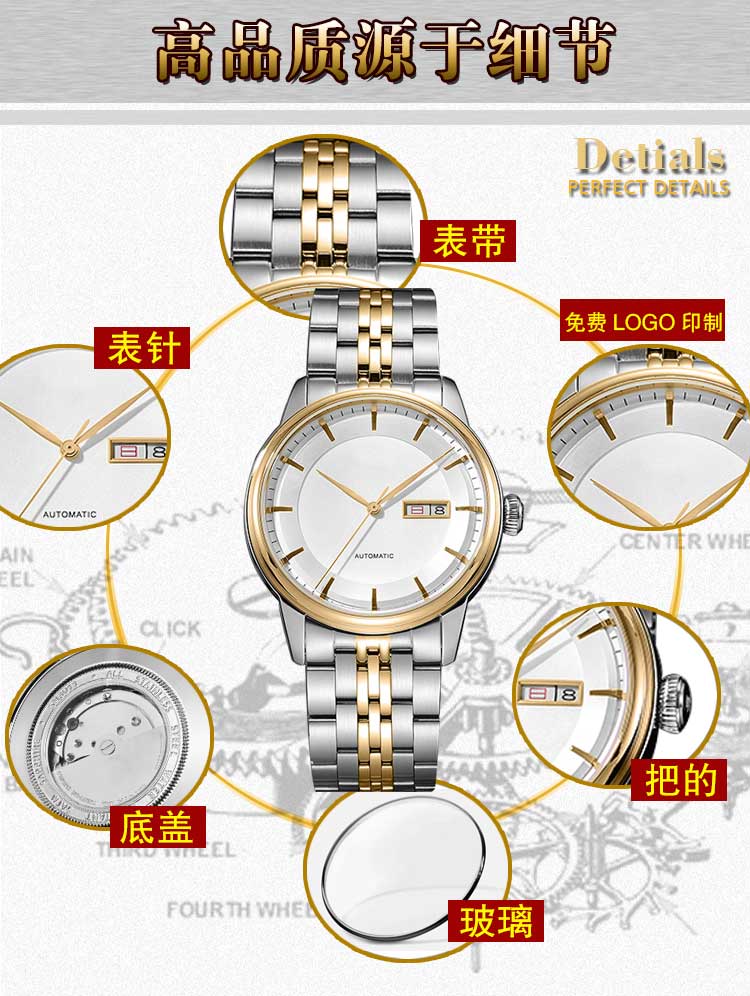 個性定制手表_穩(wěn)達時高端不銹鋼禮品手表廠家直銷