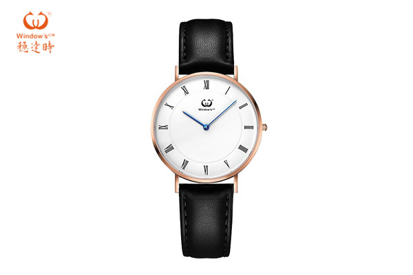 真皮簡約石英腕表