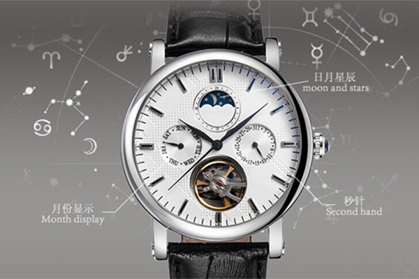 穩(wěn)達(dá)時定制月相方水時尚手表 可代加工