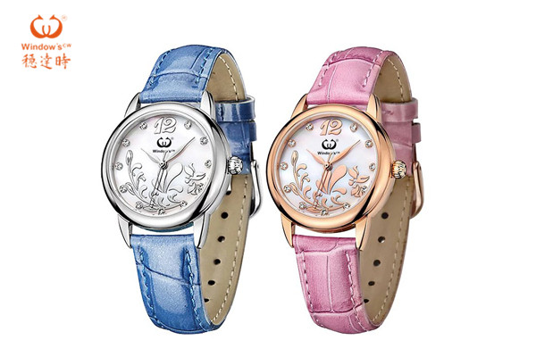 多彩真皮女士優(yōu)雅時裝機(jī)械表定制&mdash;&mdash;穩(wěn)達(dá)時