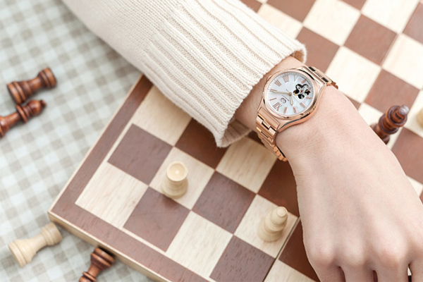 時(shí)尚女士機(jī)械腕表 個(gè)性防水女表廠家供應(yīng) 穩(wěn)達(dá)時(shí)