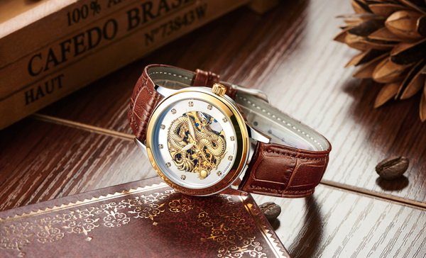 機械鏤空夜光防水手表全自動機械表