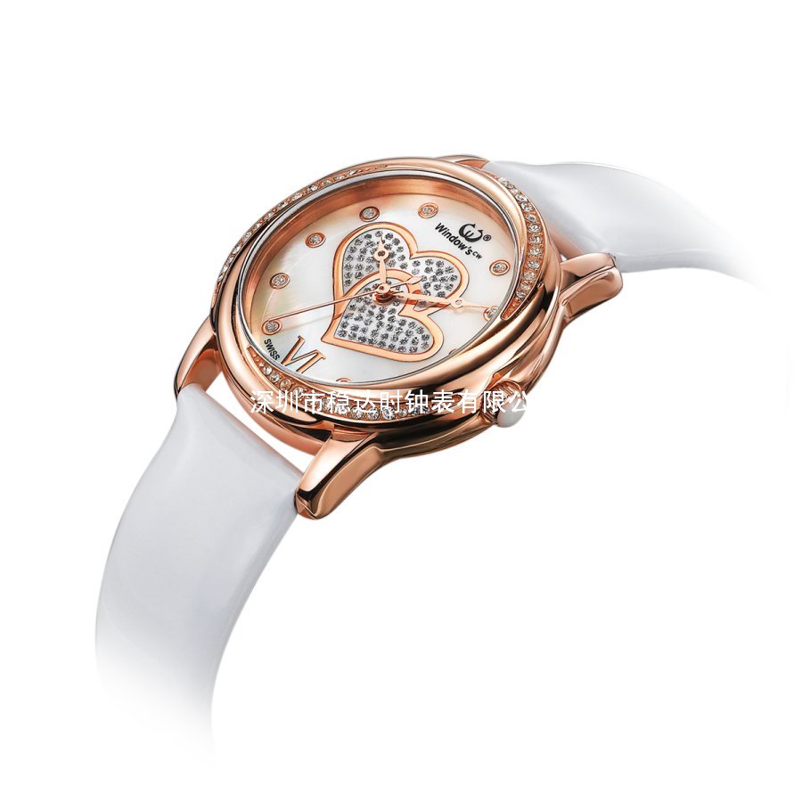 穩(wěn)達(dá)時(shí)女式時(shí)尚石英皮帶防水手表定制