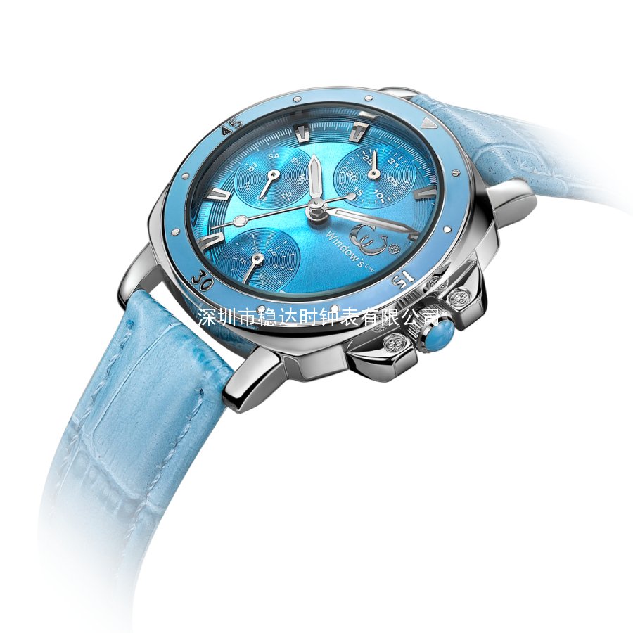 穩(wěn)達時新款女式多功能石英皮帶防水手表批發(fā)